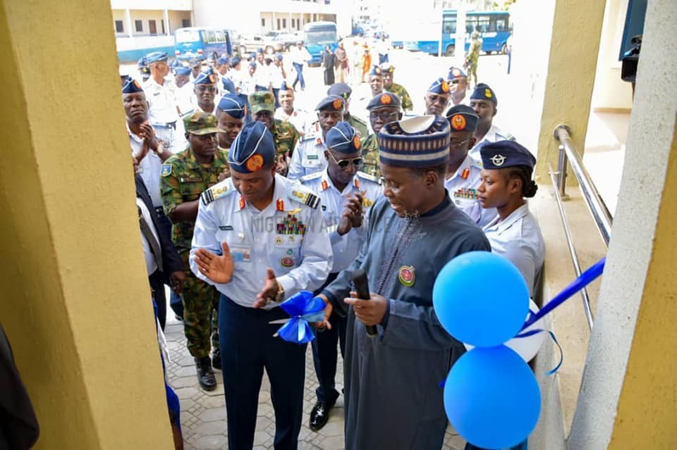 PERSONNEL WELFARE: DEFENCE MINISTER COMMISSIONS NEWLY CONSTRUCTED BUILDINGS FOR NAF PERSONNEL IN ABUJA, PROMISES MORE SUPPORT